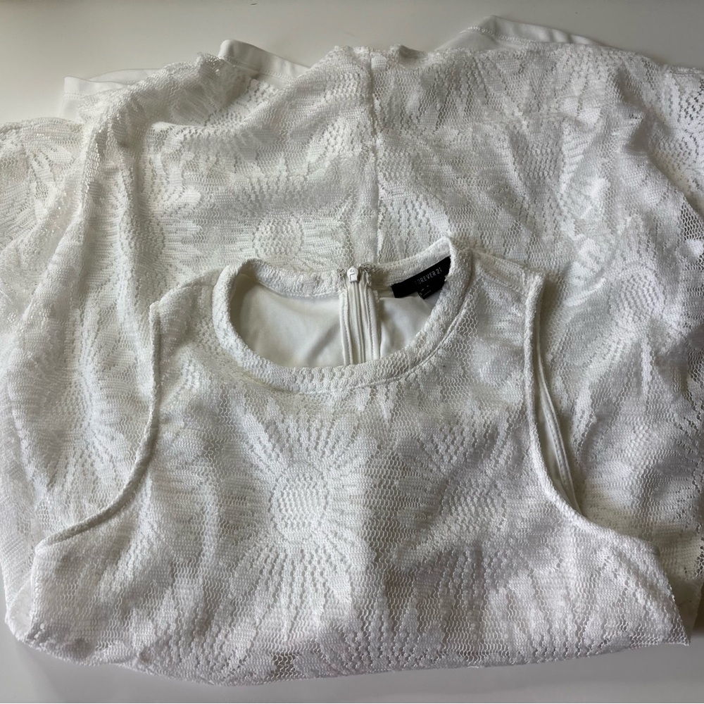 Forever 21 White Lace Mini Dress